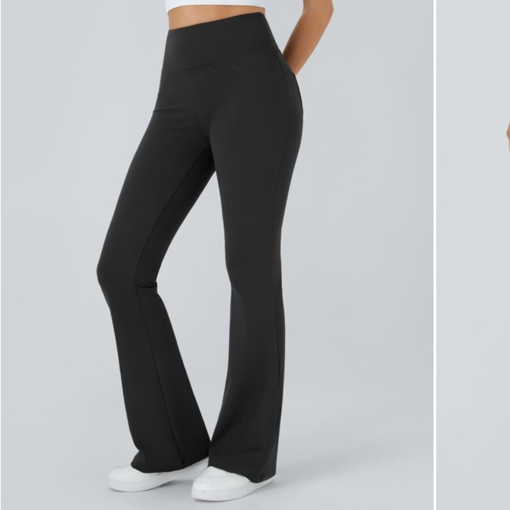 HALARA Black High-Waist Flare Yoga Pants